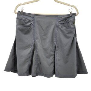 Title Nine Recycled Polyester Short Gray A-Line Golf Skirt Womens 4